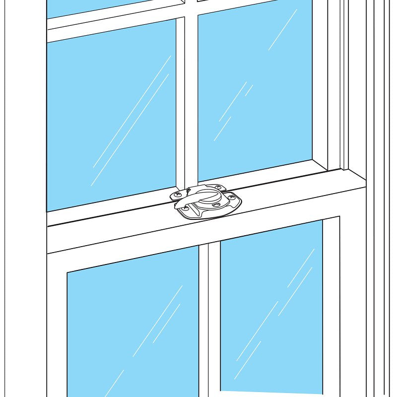 Prime-Line U 9924 Window Sash Lock, 2-1/4 in L x 1-1/2 in W Backplate, 2-1/4 in L Handle, Steel, Brass