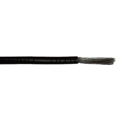 Cobra Wire A2002T07050FT Tinned Copper Battery Cable, 2 AWG, 50', Black