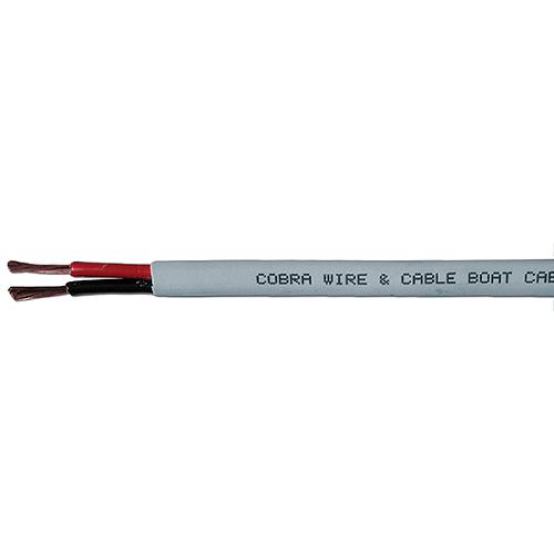 Cobra Wire B7G12B21100FT Bare Copper Duplex Wire, 12/2, 100', Gray