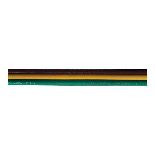 Cobra Wire B8016TU103100FT Tinned Copper Bonded Ribbon Cable, 16 Gauge, 3-wire, 100', Brown/Yellow/Green