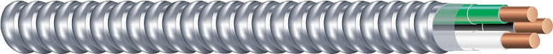 Armorlite 68580021 Metal Clad Armored Cable, 12 AWG Cable, 2 -Conductor, 25 ft L, Copper Conductor, THHN/THWN Insulation