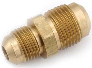 Anderson Metals 754056-0604 Tube Reducing Union, 3/8 x 1/4 in, Flare, Brass
