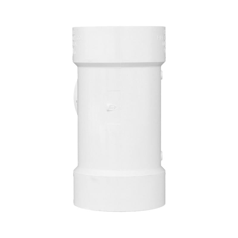 Charlotte Pipe Schedule 40 4 in. Hub X 4 in. D Hub PVC Sanitary Tee 1 pk