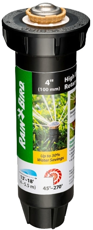 Rain Bird 12SARVAPRO Mini Rotor Sprinkler, 3 gpm, 1/2 in Connection, FTP, 4 in H Pop-Up, 13 to 18 ft, Adjustable Nozzle