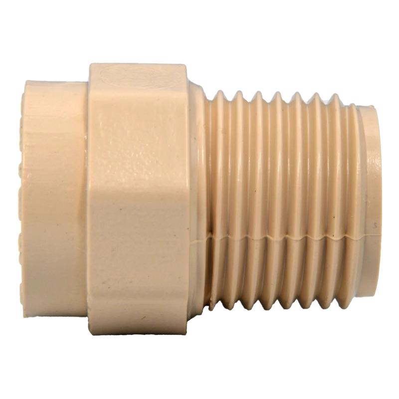 Charlotte Pipe FlowGuard 1/2 in. MPT X 1/2 in. D Slip CPVC Male Adapter 10 pk