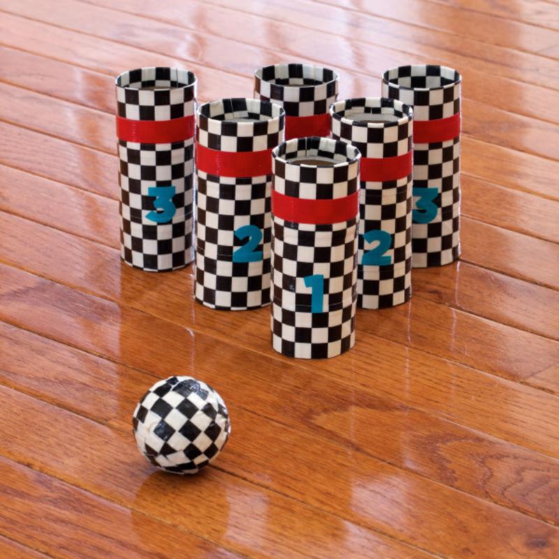 Duck 1.88 in. W X 10 yd L Black/White Checker Duct Tape