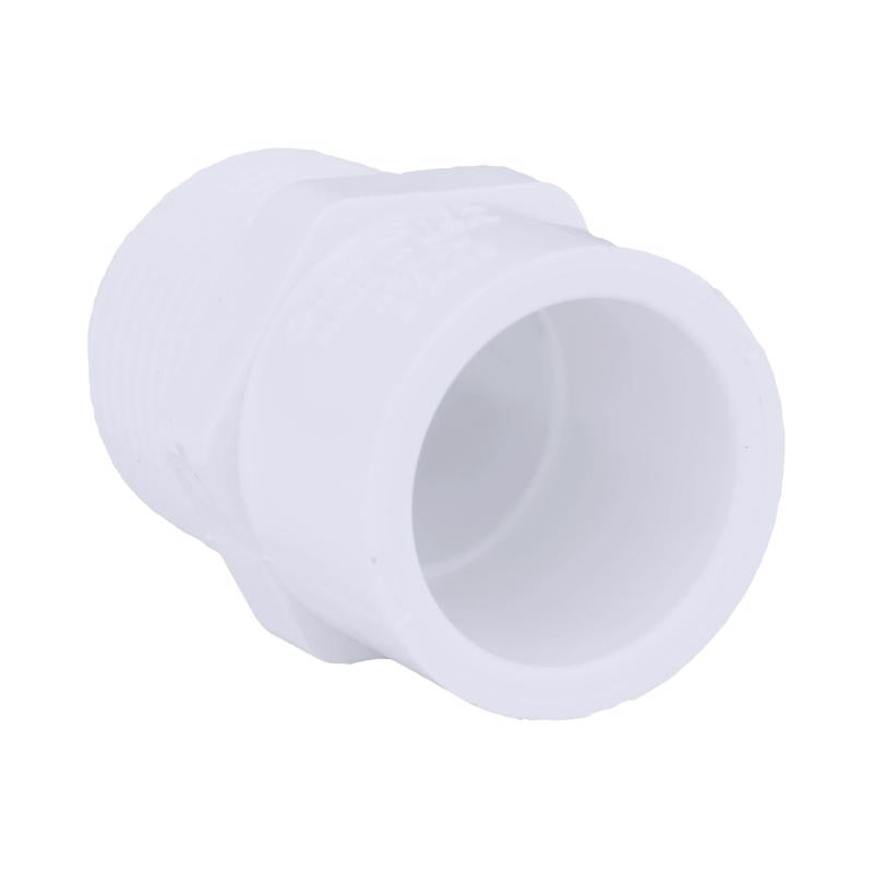 Charlotte Pipe Schedule 40 3/4 in. MPT X 1/2 in. D Slip PVC Pipe Adapter 1 pk, Pack of 25