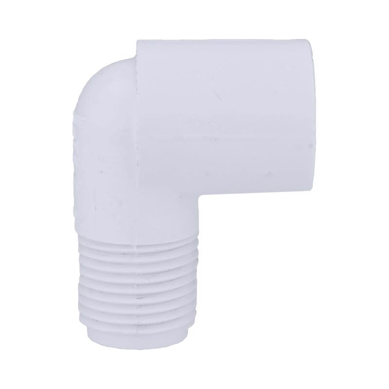 Charlotte Pipe Schedule 40 1/2 in. Slip X 1/2 in. D MPT PVC Street Elbow 1 pk, Pack of 25