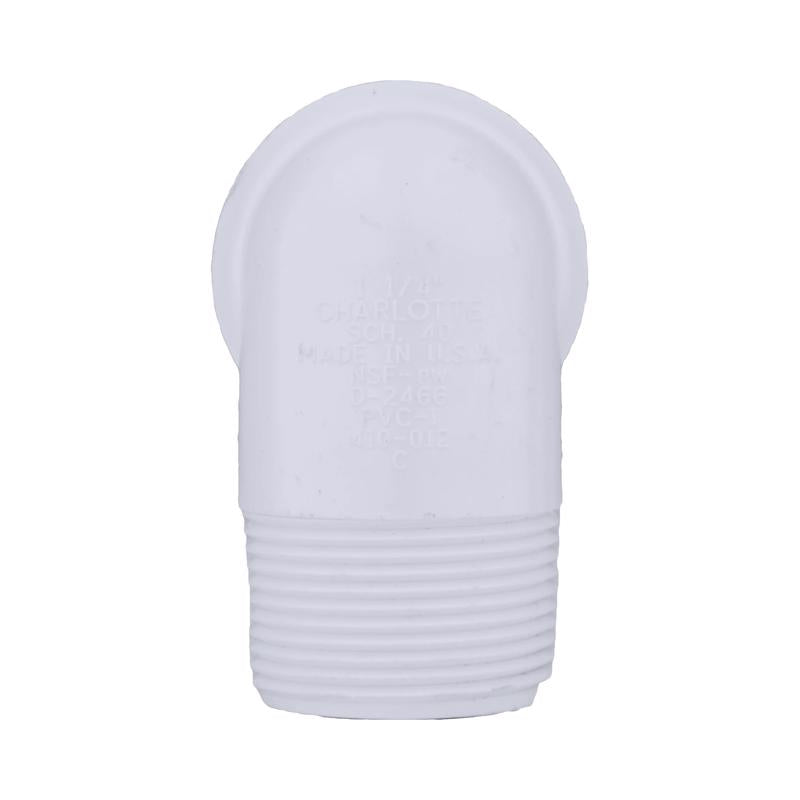 Charlotte Pipe Schedule 40 1-1/4 in. Slip X 1-1/4 in. D MPT PVC 90 Degree Street Elbow 1 pk