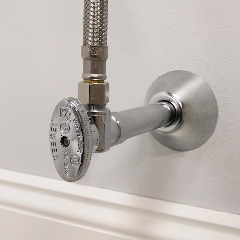 Keeney 1/2 in. Sweat X 3/8 in. Compression Brass Shut-Off Valve