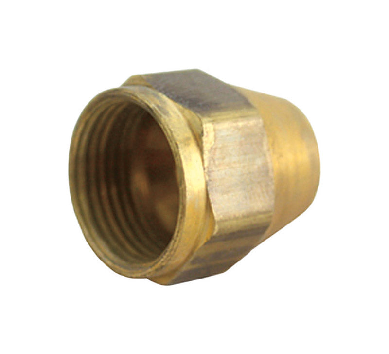 JMF Company Space Heater Nut 3/8 in. Yellow Brass, Pack of 10