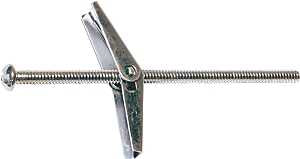 Midwest Fastener 04093 Toggle Bolt with Wing, 3 in L, Zinc, 50/PK, 5/8 in Drill