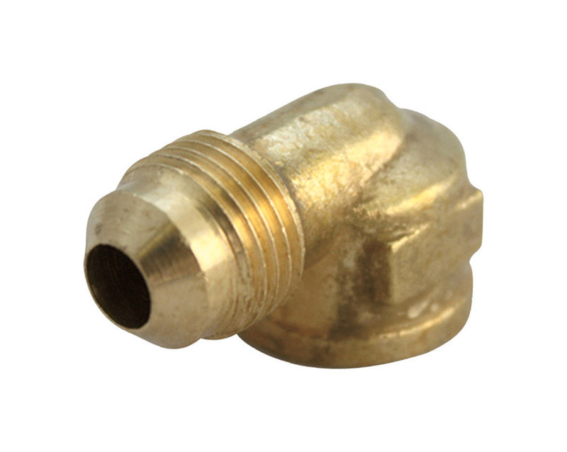 JMF Company 3/8 in. Flare X 1/4 in. D FPT Brass 90 Degree Elbow, Pack of 5