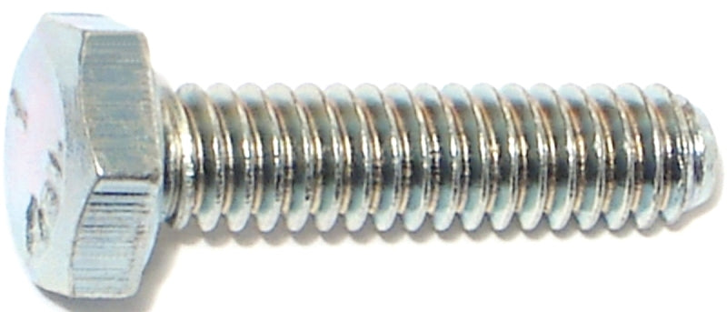 Midwest Fastener 00254 Hex Cap Screw, 1/4-20 Thread, 1 in OAL, 5 Grade, Steel, Zinc-Plated, SAE Measuring, Coarse Thread