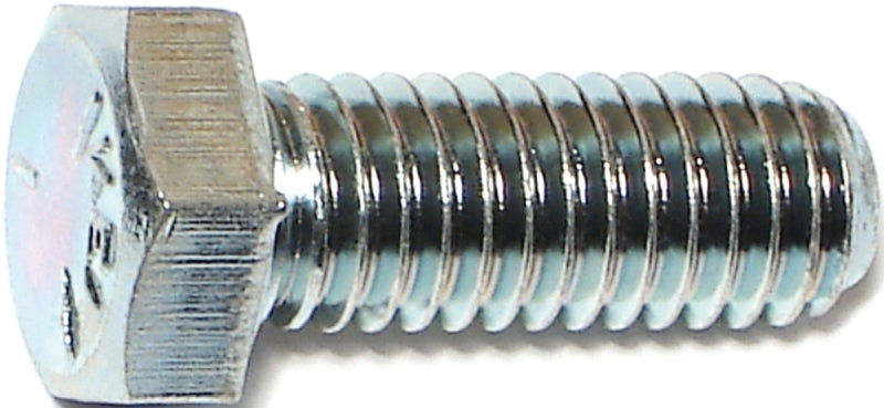 Midwest Fastener 00294 Hex Cap Screw, 3/8-16 Thread, 1 in OAL, 5 Grade, Steel, Zinc-Plated, SAE Measuring, Coarse Thread