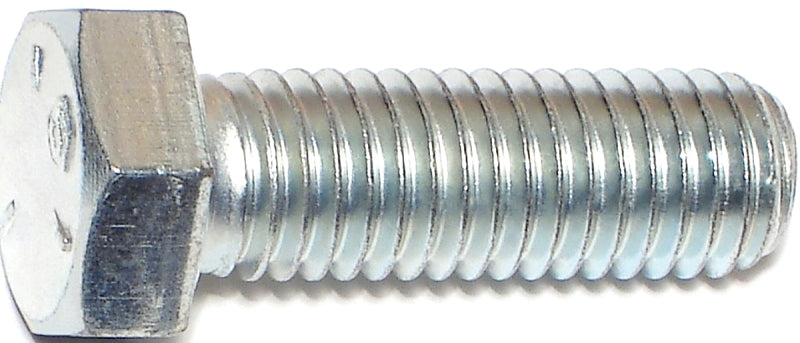 Midwest Fastener 00336 Hex Cap Screw, 1/2-13 Thread, 1-1/2 in OAL, 5 Grade, Steel, Zinc-Plated, SAE Measuring