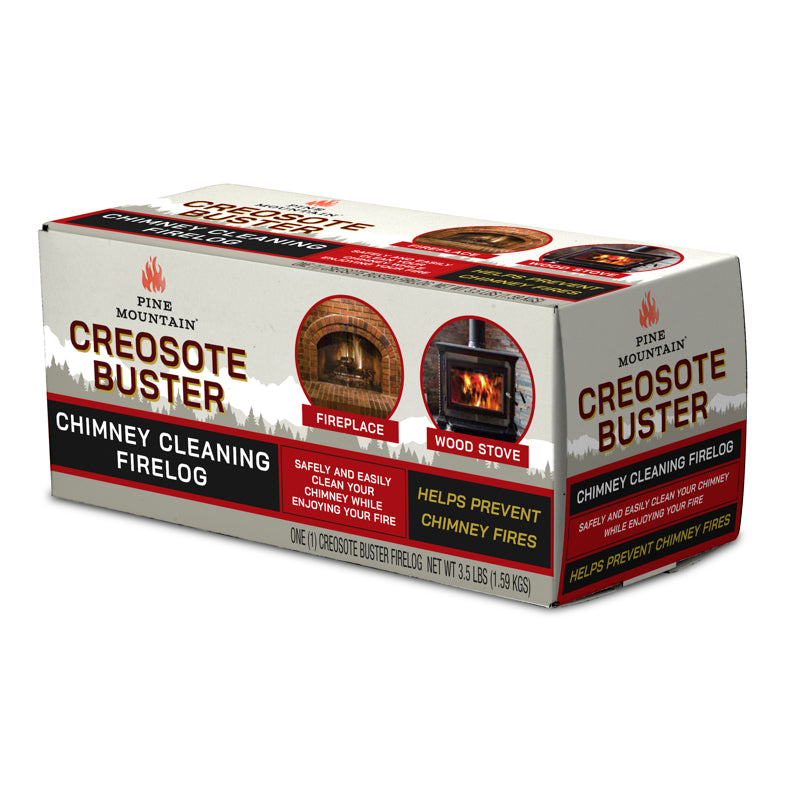 Pine Mountain Creosote Buster Fire Log 1.5 hr 1 pk 3.5 lb, Pack of 6