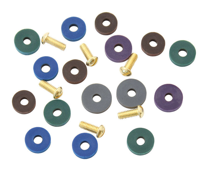 Ace .5 in. D Rubber Flat Faucet Washer Assortment 22 pk, Pack of 6