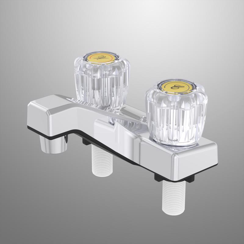 Home Plus Chrome Traditional Centerset Bathroom Sink Faucet 4 in.