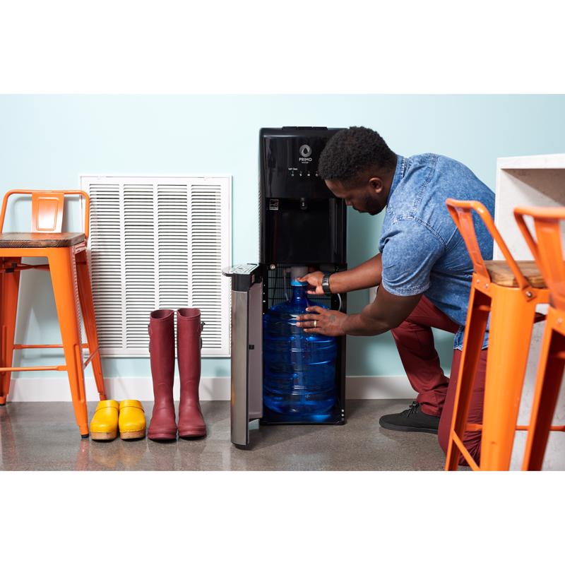 Primo Water Deluxe 5 gal Black/Gray Water Dispenser Stainless Steel