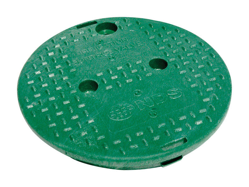 NDS 9.5 in. W X 1-3/8 in. H Round Valve Box Cover Green