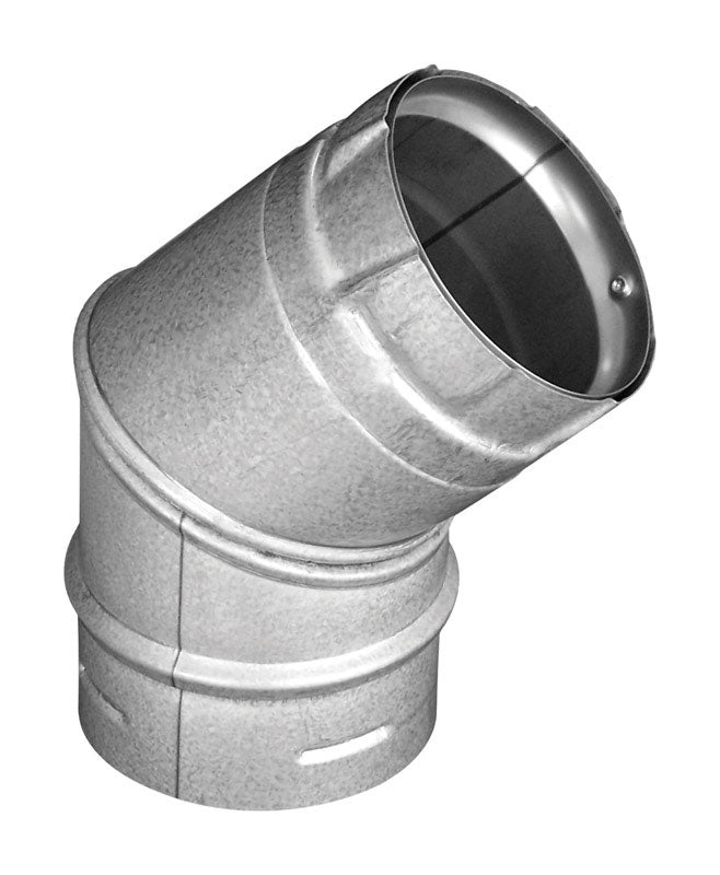 DuraVent 3 in. D X 3 in. D 45 deg Galvanized Steel Stove Pipe Elbow, Pack of 2