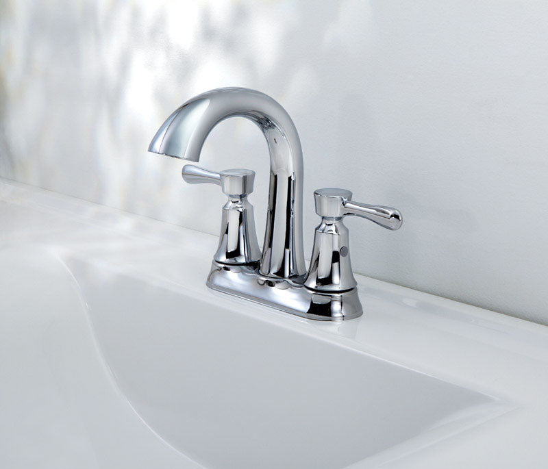 OakBrook Verona Chrome Modern Two-Handle Bathroom Sink Faucet 4 in.
