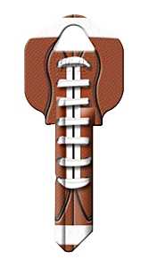 Hy-Ko 16010KW1-25 Key Blank, Football, Brass, Nickel-Plated, For: Kwikset KW1 Keyways, KW1 Key Number, Pack of 10