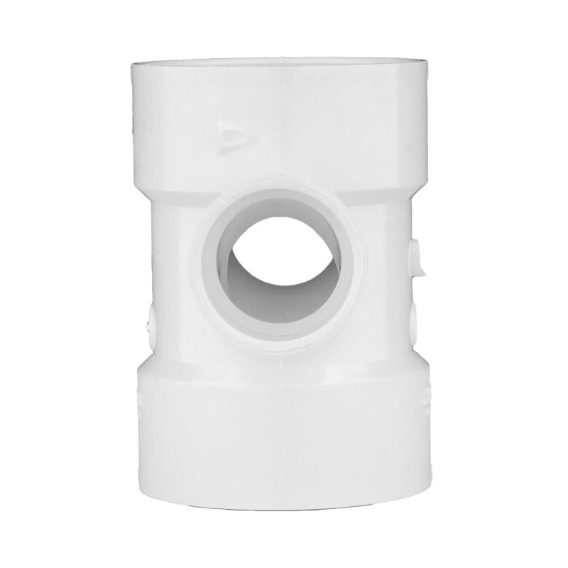 Charlotte Pipe Schedule 40 2 in. Hub X 2 in. D Hub PVC Sanitary Tee 1 pk