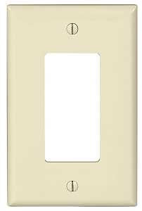 Eaton Wiring Devices PJ26LA Wallplate, 4.87 in L, 3.12 in W, 1 -Gang, Polycarbonate, Light Almond, High-Gloss, Pack of 20