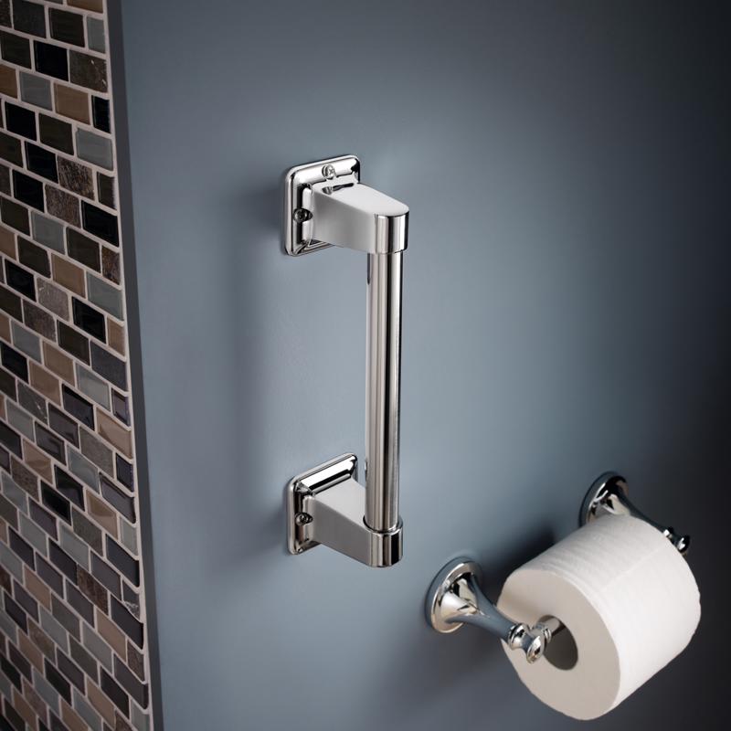 Delta 10.63 in. L Polished Chrome Stainless Steel Grab Bar