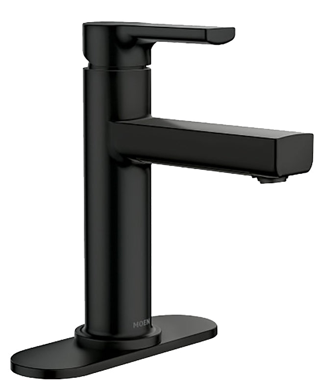 Moen Rinza Series 84627BL Bathroom Faucet, 1.2 gpm, 1-Faucet Handle, Metal, Matte, Lever Handle, High Arc Spout