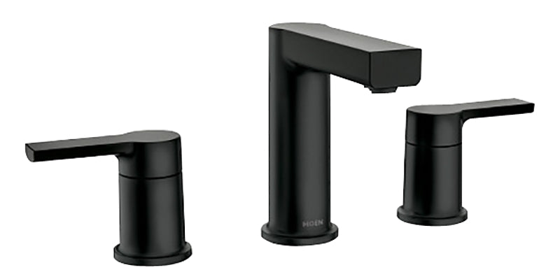 Moen Rinza Series 84629BL Bathroom Faucet, 1.2 gpm, 2-Faucet Handle, 3-Faucet Hole, Metal, Matte, 8 in Faucet Centers