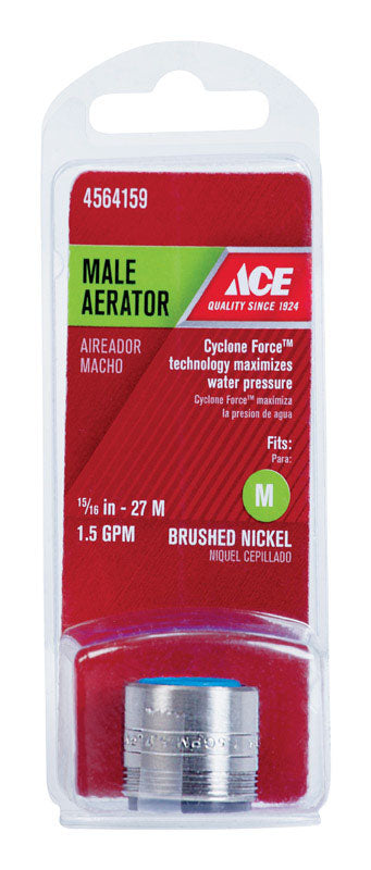 Ace Male Thread 15/16 in.-27M Brushed Nickel Faucet Aerator