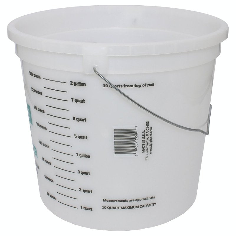 ENCORE Plastics 20325 Paint Container, 10 qt Capacity, HDPE, Natural
