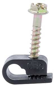 Gardner Bender PEC-31525 Coaxial Cable Clamp, Polyethylene, Black