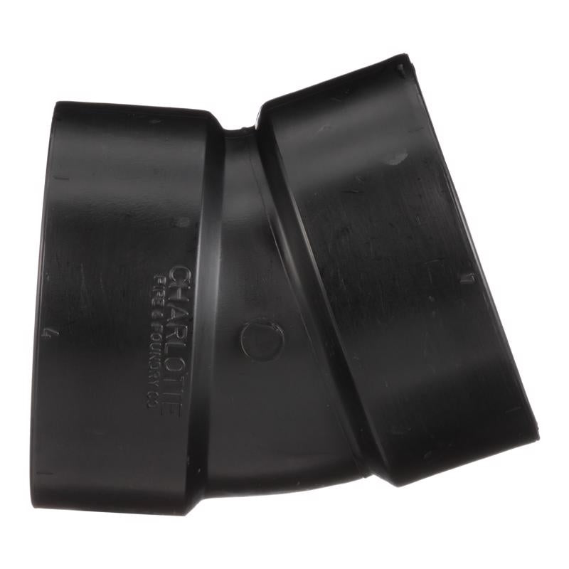 Charlotte Pipe 4 in. Hub X 4 in. D Hub ABS Elbow