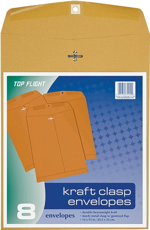 Top Flight 6911004 Envelope, Kraft Paper, 10 in W