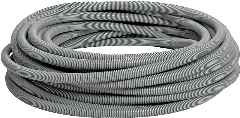 Carlon 15005-100 Flexible Conduit, 1/2 in, 100 ft L, PVC, Gray