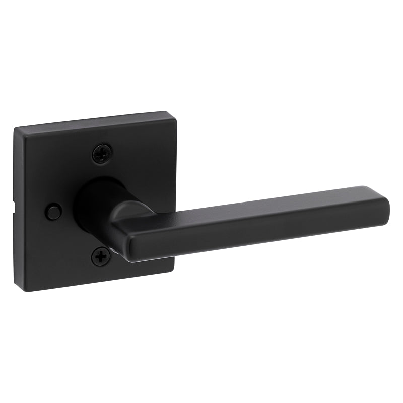 Kwikset Signature Series 730HFL SQT 514 CP Privacy Lever, Matte Black, Zinc, Residential, Reversible Hand, 2 Grade