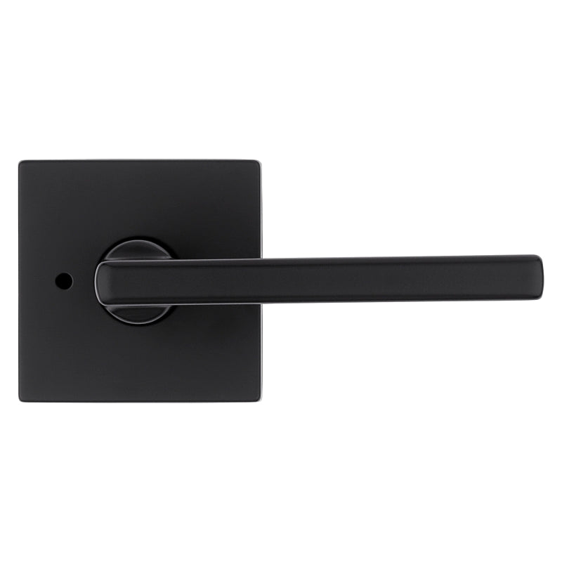 Kwikset Signature Series 730HFL SQT 514 CP Privacy Lever, Matte Black, Zinc, Residential, Reversible Hand, 2 Grade