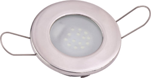 Sea-Dog 4042303 LED Spring Mount 12V Overhead Light, Stainless Bezel w/Clear Lens