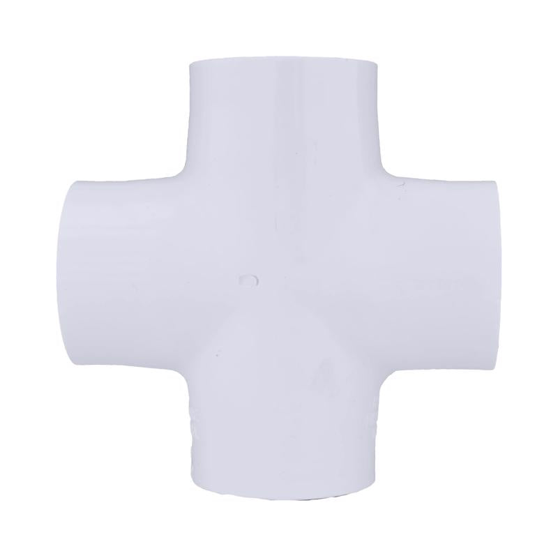 Charlotte Pipe Schedule 40 1-1/4 in. Slip X 1-1/4 in. D Slip PVC Cross 1 pk