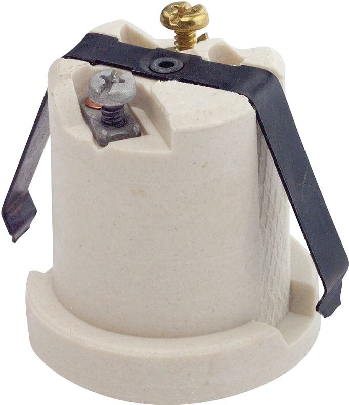Leviton 8880 Lamp Holder, 1-Circuit, Keyless, 1.69 in Dia x 1.23 in H Dimensions, 250 V, 660 W, White