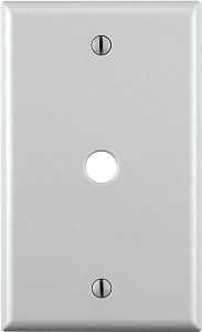 Leviton 001-88013-000 Standard Wallplate, 1-Gang, Plastic, White