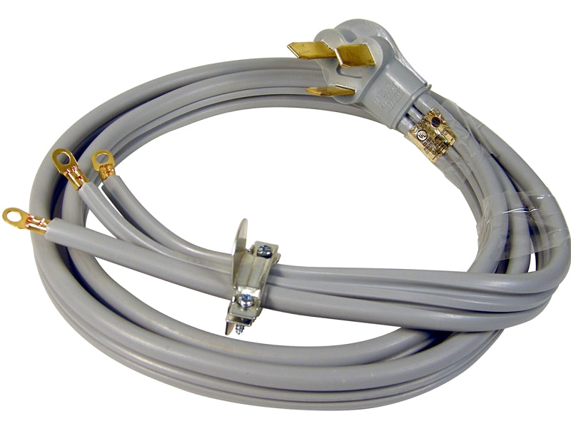 PowerZone ORR628106 Power Supply Range Cord, 6 8 AWG Cable, 6 ft L, 50 A, 250 V, Gray