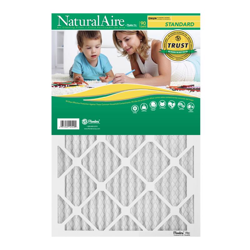 NaturalAire 20 in. W X 30 in. H X 1 in. Synthetic 8 MERV Pleated Air Filter 1 pk, Pack of 12