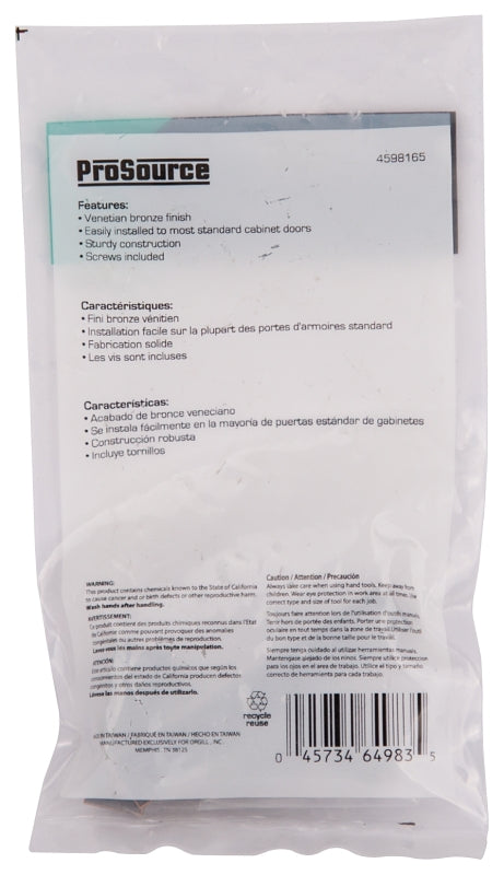 ProSource CB-01VB-PS Double Ball Catch, Brass, Venetian Bronze, Venetian Bronze