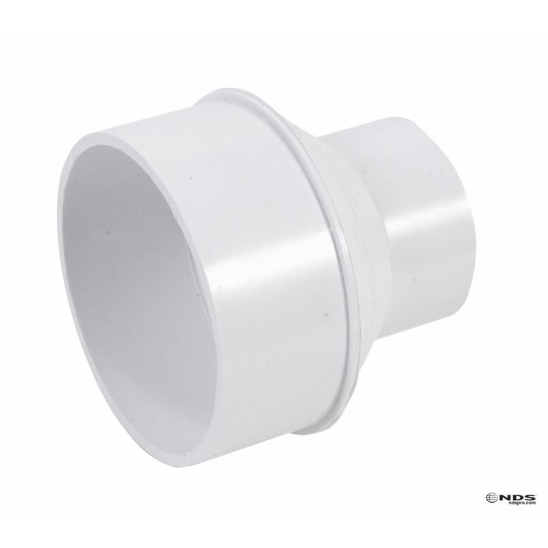 NDS Schedule 40 2 in. Spigot X 4 in. D Hub PVC Reducing Bushing 1 pk