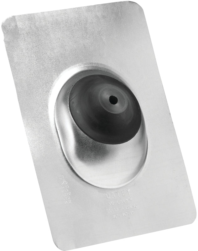 Hercules No-Calk Series 11830 Roof Flashing, 12-1/2 in OAL, 9 in OAW, 1/2 to 1 in Pipe, Galvanized Steel